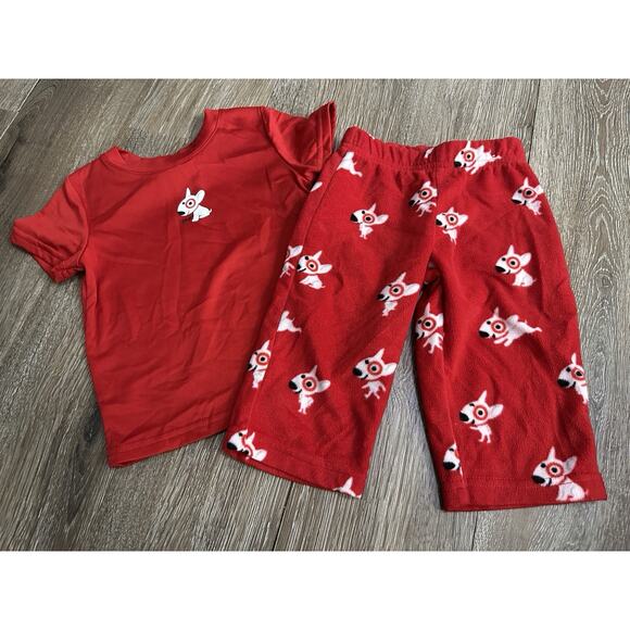 Target Logo Pajamas 2-Piece Set – Bullseye Dog – 18M Top / 12M Fleece Bottoms - Picture 1 of 4